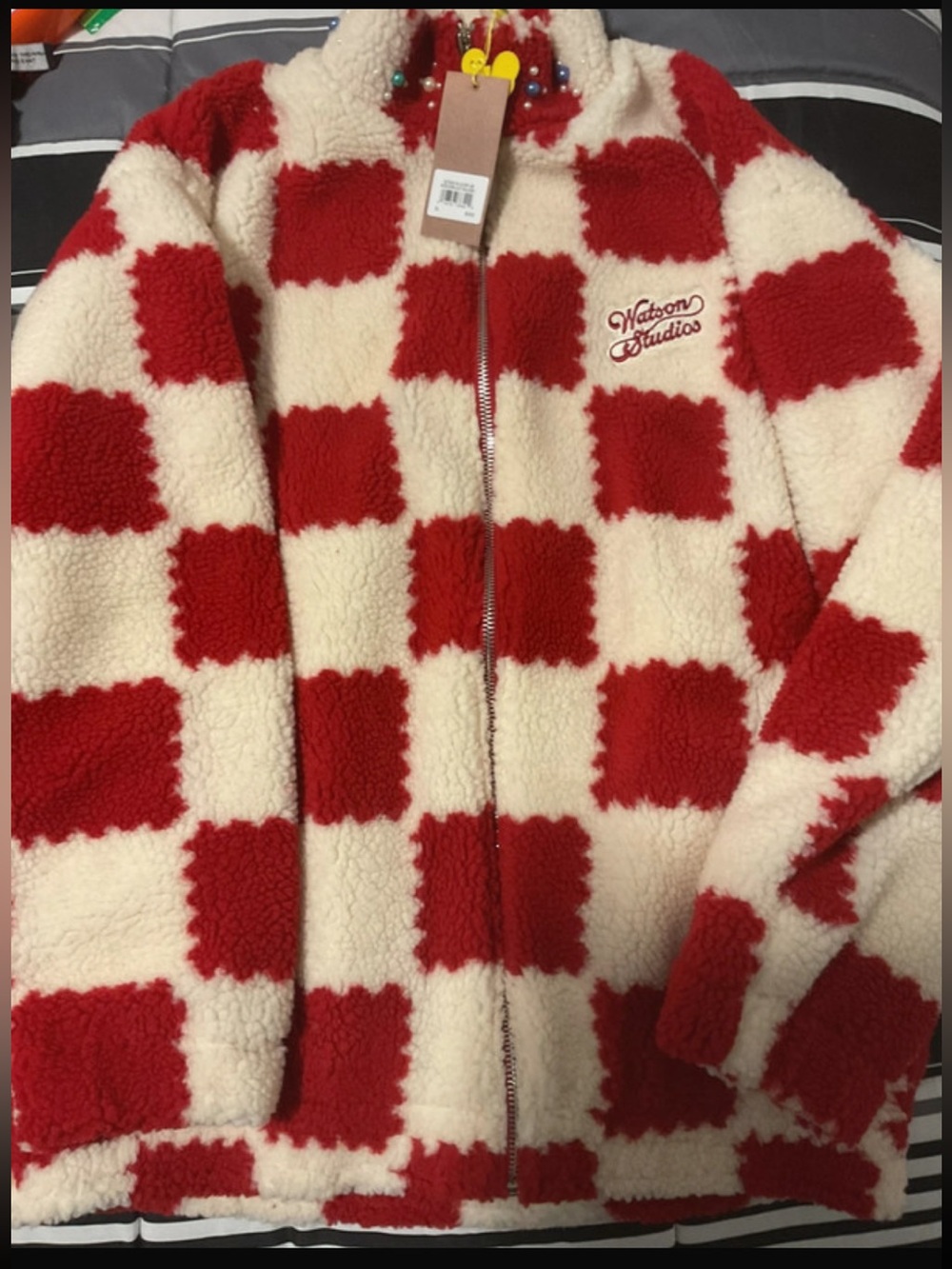 Watson Studio Cream Checker Sherpa Jacket